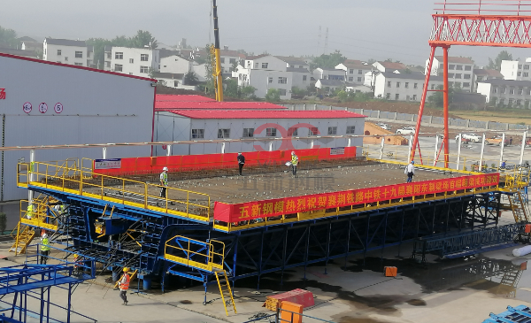 สำนักรถไฟจีน 19 แบบหล่อคานกล่องรถไฟ Xiangjing